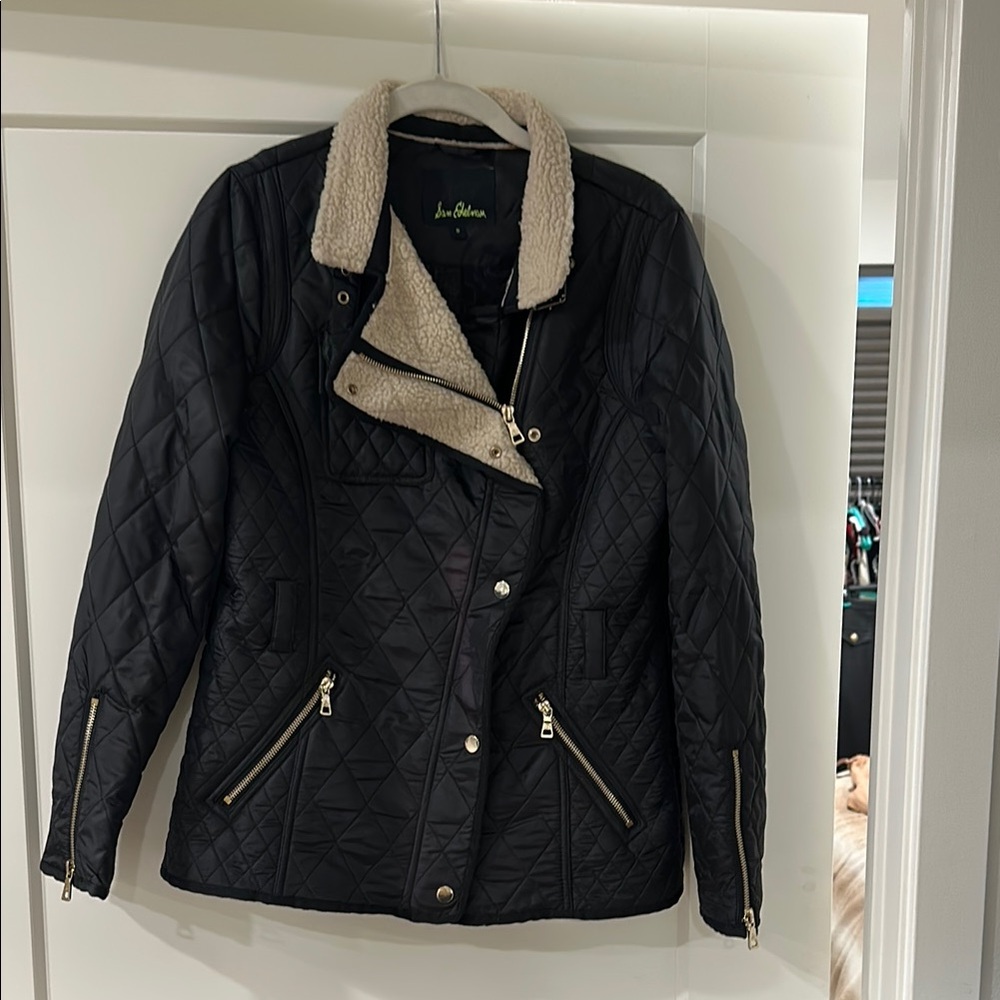 Sam Edelman Black quilted Jacket with zippers